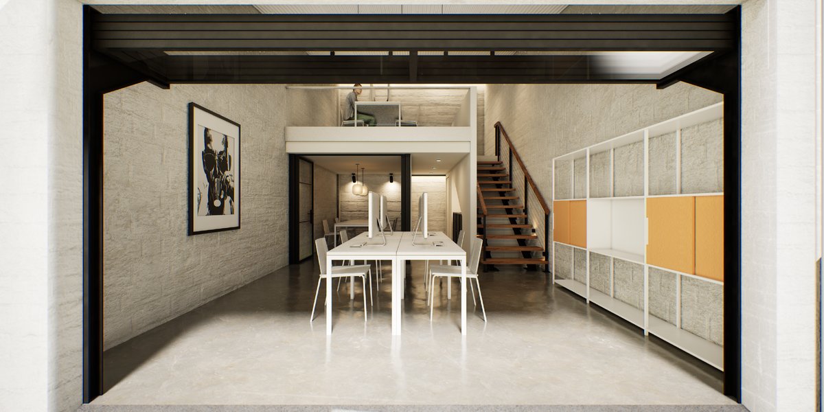 Small showroom office warehouse